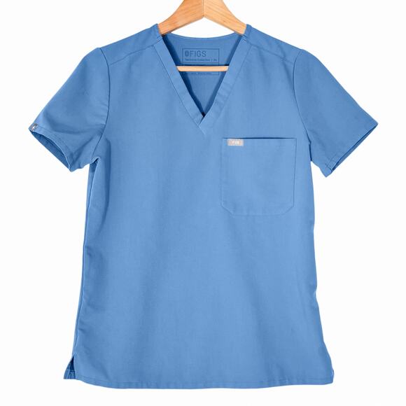 Figs Scrubs Set Catarina Top Zamora Jogger Pants Womens XS Ceil Blue 2443 2436 - Picture 2 of 11